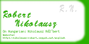 robert nikolausz business card